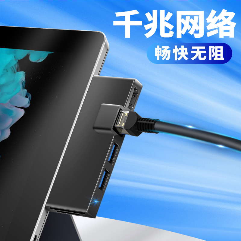 Surface Pro 12/4/5/6 converter docking station network port 3.0 card reader HDMI RJ45