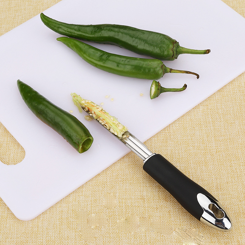 Food-grade Stainless Steel Fruit Corer with Serrated Pepper Corer and Remover Household Food Grade