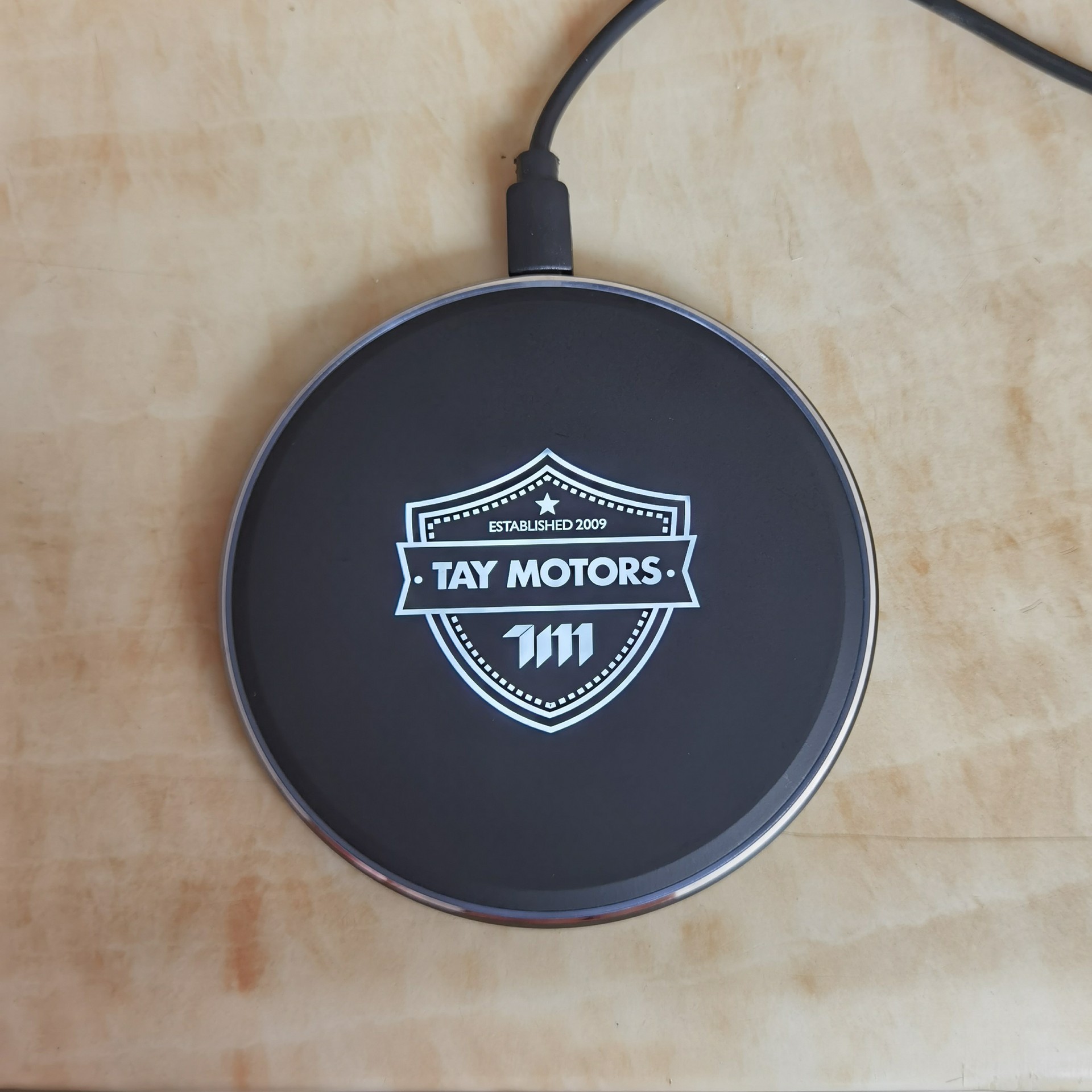 Luminous wireless charger luminous logo customization luminous logo with luminous sheet wireless charger luminous wireless charger