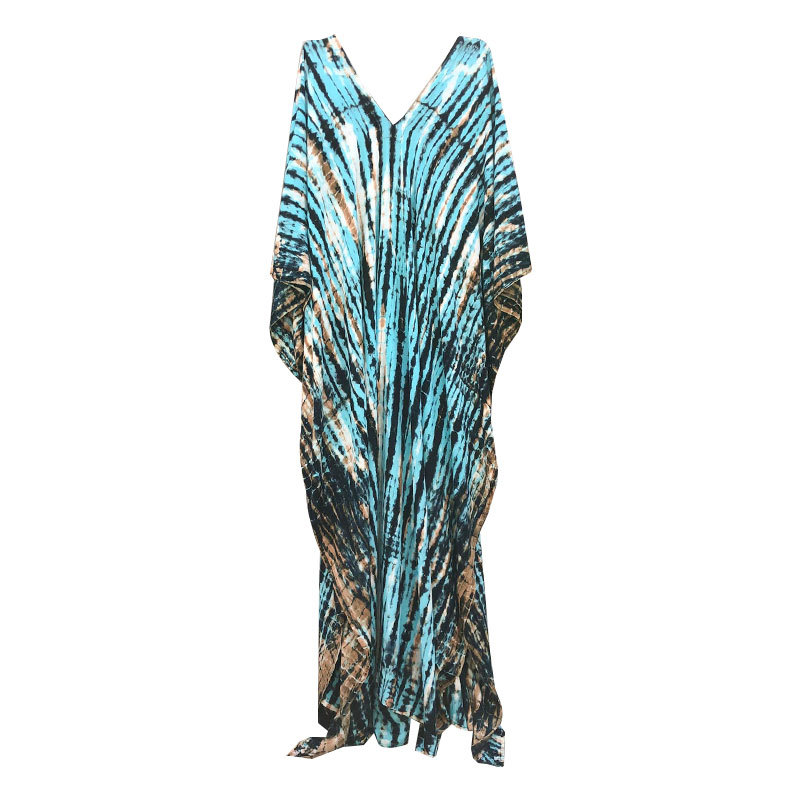New Ombre Long Dress Beach Cover Up Vacation Long Dress Bikini Outer Swimsuit Cover Up Sun Protection