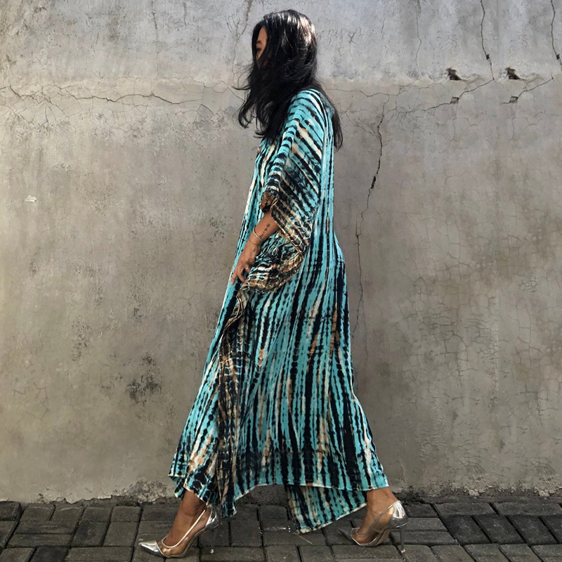 New Ombre Long Dress Beach Cover Up Vacation Long Dress Bikini Outer Swimsuit Cover Up Sun Protection