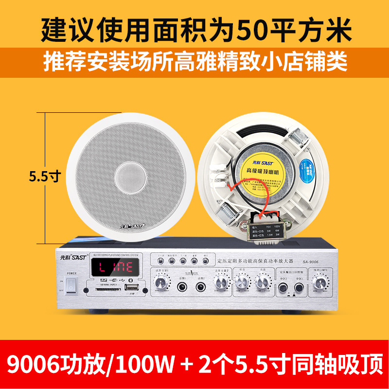 布线款-2个5.5寸同轴+功放套装