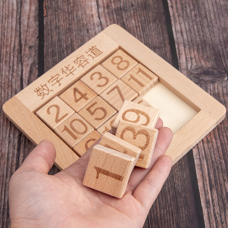 Digital Huarong Road Three Kingdoms Children's Intellectual Development Brain Classic Stress-relief Puzzle Solving Tabletop Game Toy