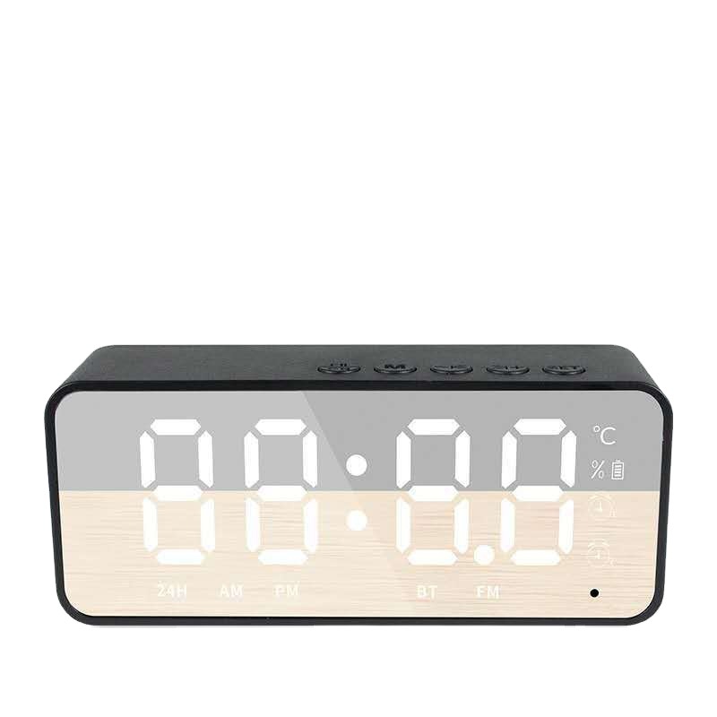 Earlans G50 Mini Mirror Bluetooth Speaker Gift Portable Home Plug-in Card Alarm Clock Speaker