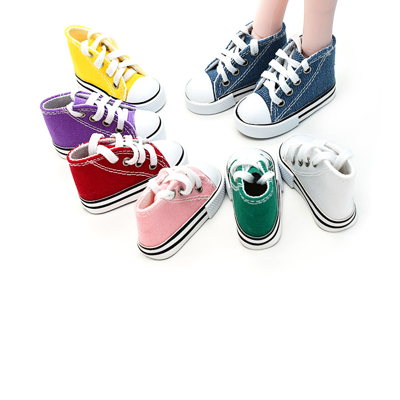 7.5cm Canvas Shoes 1/4 BJD Doll Shoes SD 3-Point 60cm Yeloli Doll Accessories Shoes