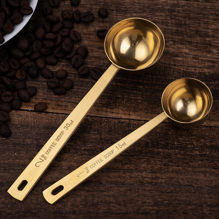 Stainless Steel Measuring Spoon 10g Coffee Spoon Bean Powder Measuring Spoon Scale Gram Spoon 15ml Long Handle Milk Powder Fruit Powder