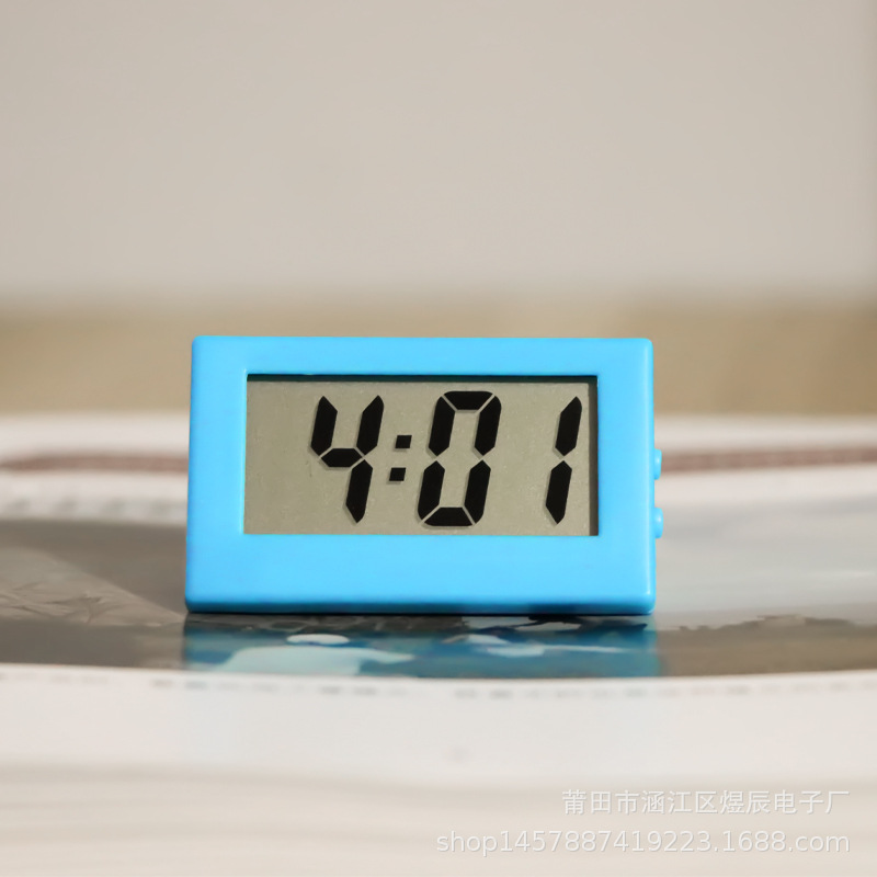 Bedroom Simple Small Electronic Watch Portable Elderly Large Character Watch Student Exam Silent Desktop Clock Mini Home Use