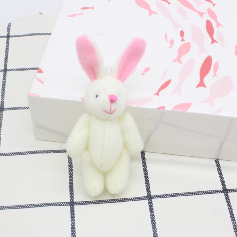 Plush Toy 4.5cm Jointed Rabbit Charm Doll Handmade Accessories Clothes Shoes Hat Accessories
