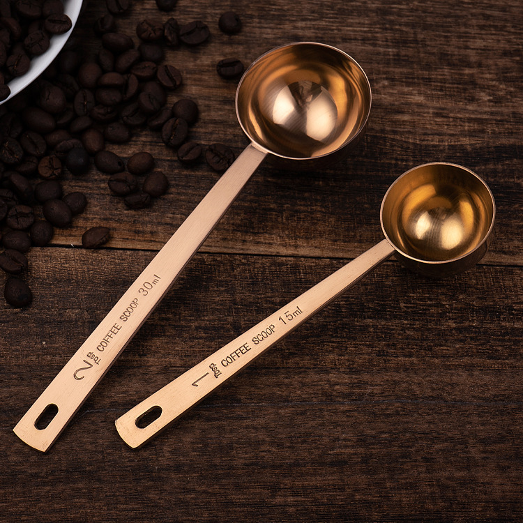 Stainless Steel Measuring Spoon 10g Coffee Spoon Bean Powder Measuring Spoon Scale Gram Spoon 15ml Long Handle Milk Powder Fruit Powder