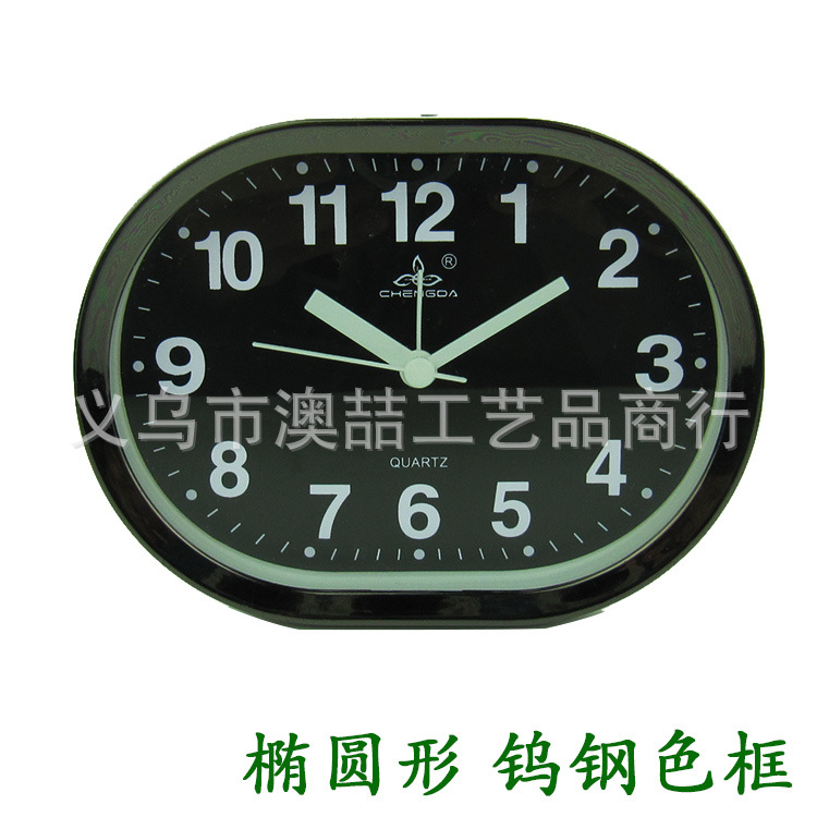 Alarm Clock Simple Exquisite Electroplated Frame Alarm Clock Round Square Oval Alarm Clock