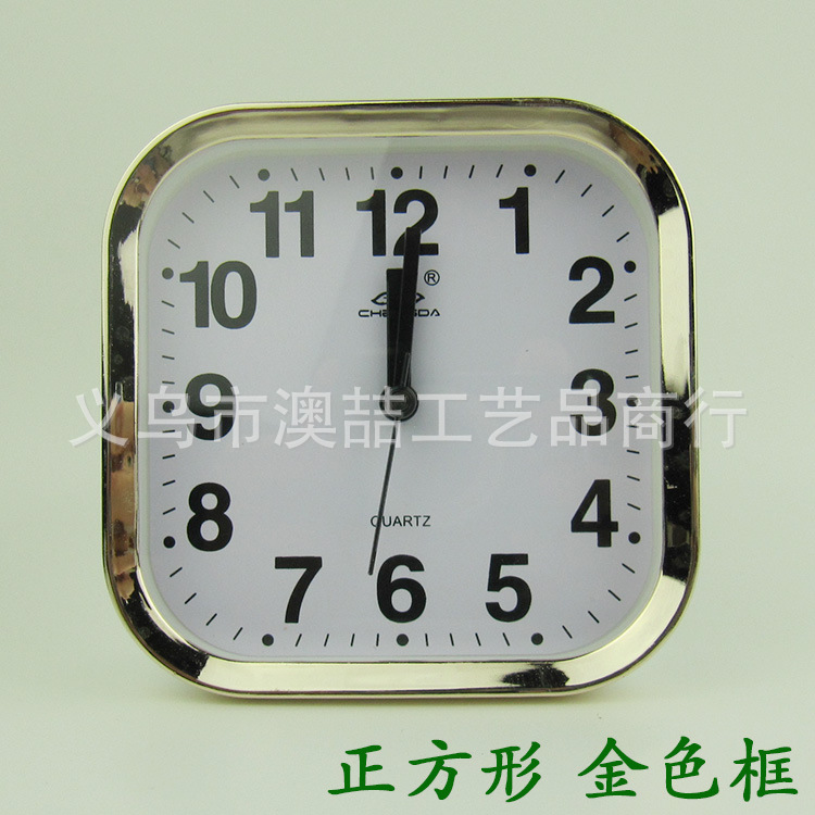 Alarm Clock Simple Exquisite Electroplated Frame Alarm Clock Round Square Oval Alarm Clock