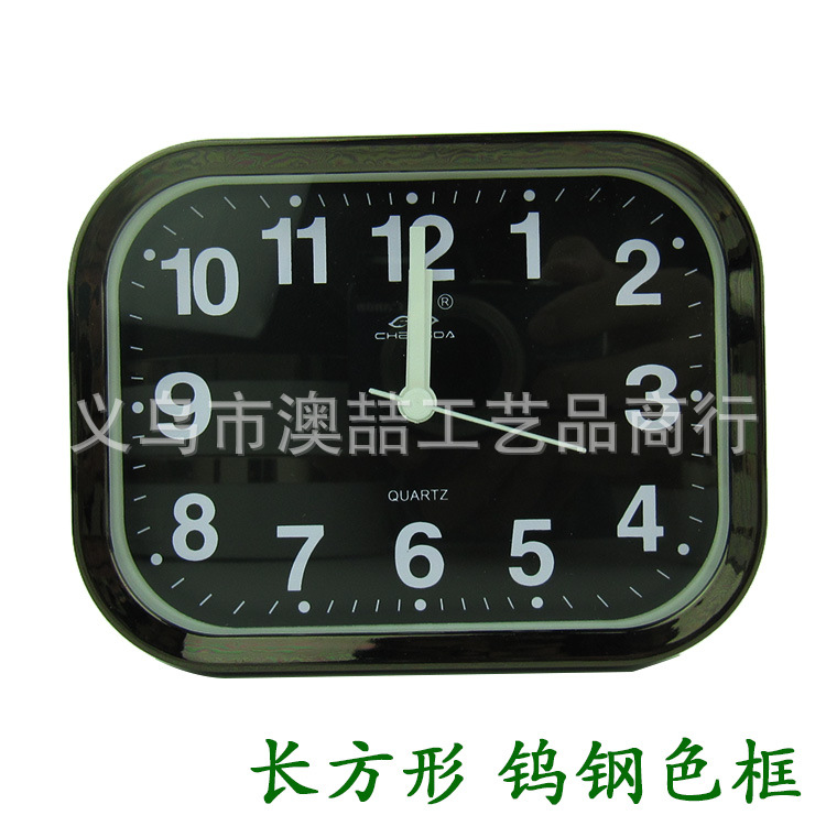Alarm Clock Simple Exquisite Electroplated Frame Alarm Clock Round Square Oval Alarm Clock