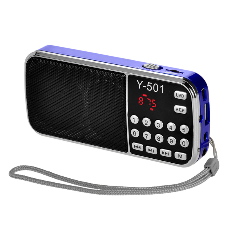Mini Square Dance Speaker Portable Charging Elderly Walkman Card Insert Radio Music Player