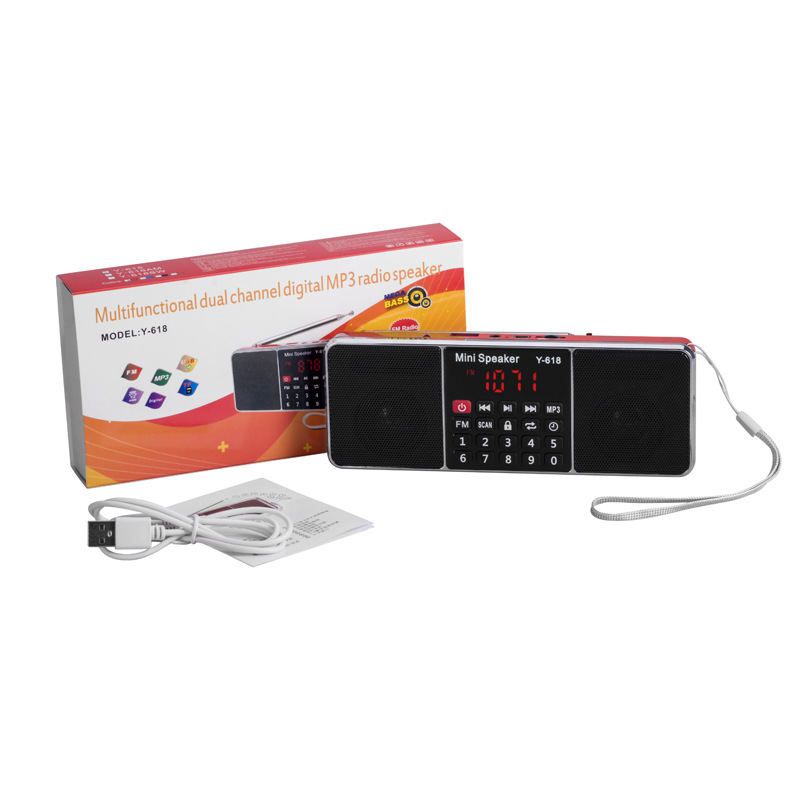 Yimeida Radio for Elderly Digital Display MP3 Player Super Bass Portable Small Speaker
