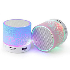 A9 Crackle Wireless Bluetooth Speaker Colorful Light Card Mini Bluetooth Speaker Small Steel Cannon Subwoofer Gift Speaker