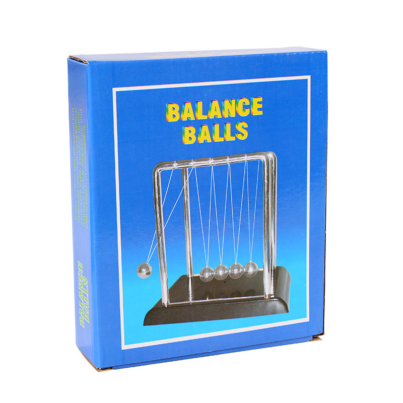 3 Large Medium Small Square Newton's Cradle Bumper Ball Elastic Collision Ball Physics Energy Conservation Iron Art Ornament