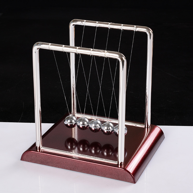 3 Large Medium Small Square Newton's Cradle Bumper Ball Elastic Collision Ball Physics Energy Conservation Iron Art Ornament