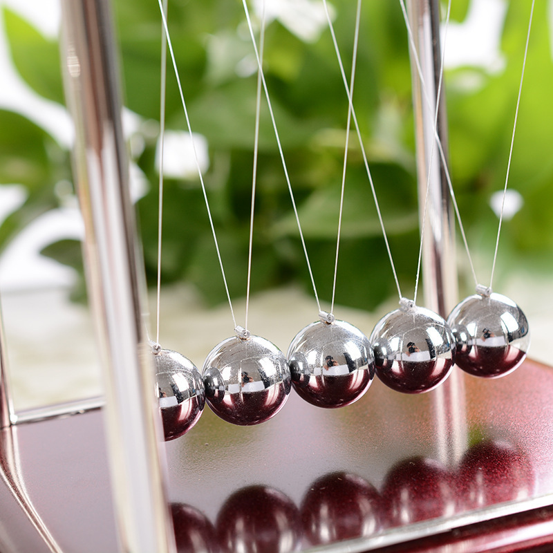 3 Large Medium Small Square Newton's Cradle Bumper Ball Elastic Collision Ball Physics Energy Conservation Iron Art Ornament