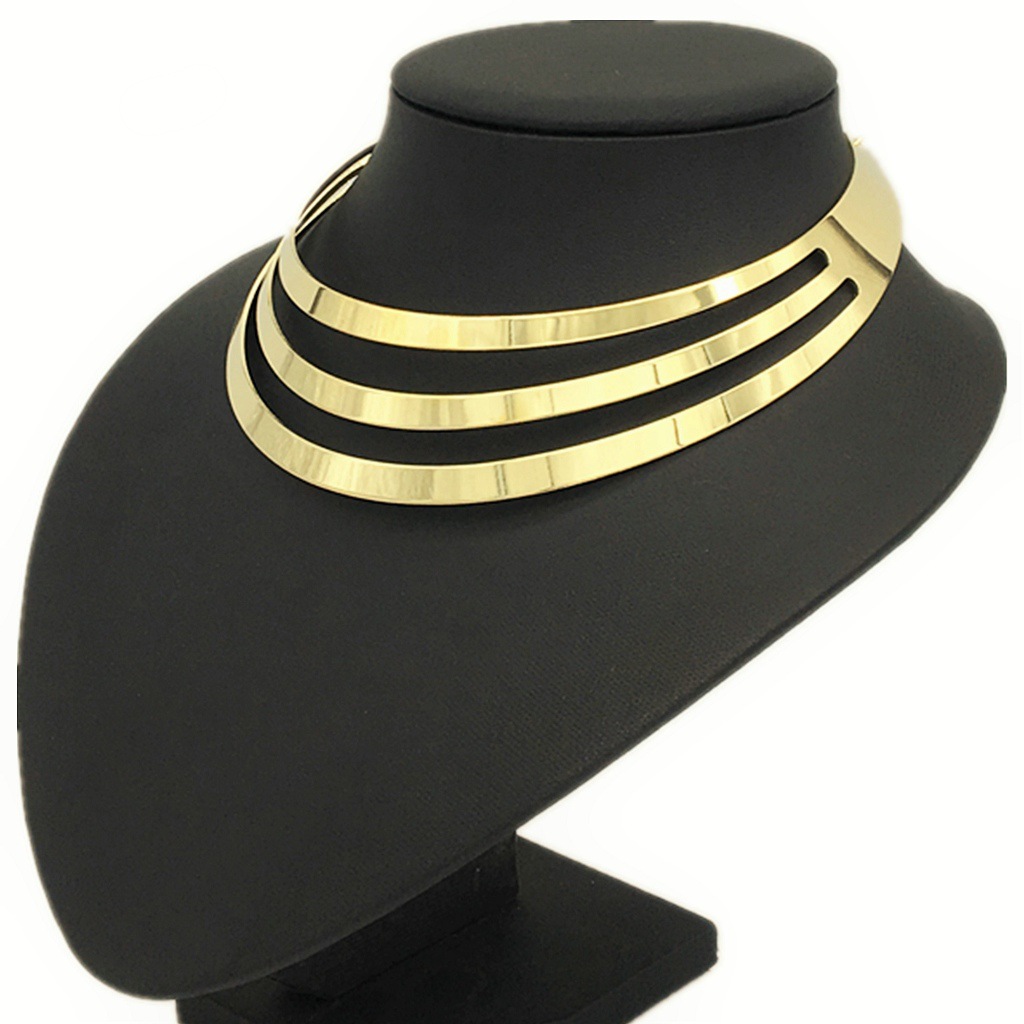 Star metal collar hollow necklace nightclub punk exaggerated women's neck chain accessory choker