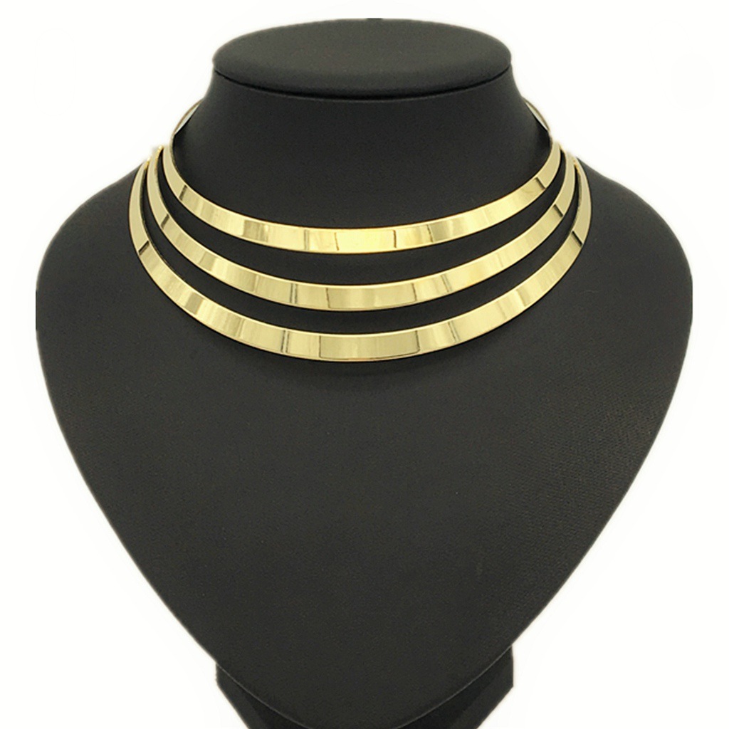 Star metal collar hollow necklace nightclub punk exaggerated women's neck chain accessory choker