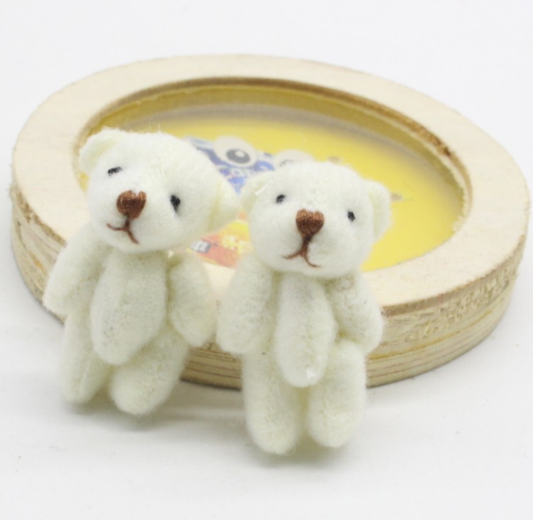 Plush Toy Jointed Bear Teddy Bear 3.5cm Jointed Bear Plush Charm Accessories Multiple Colors Available