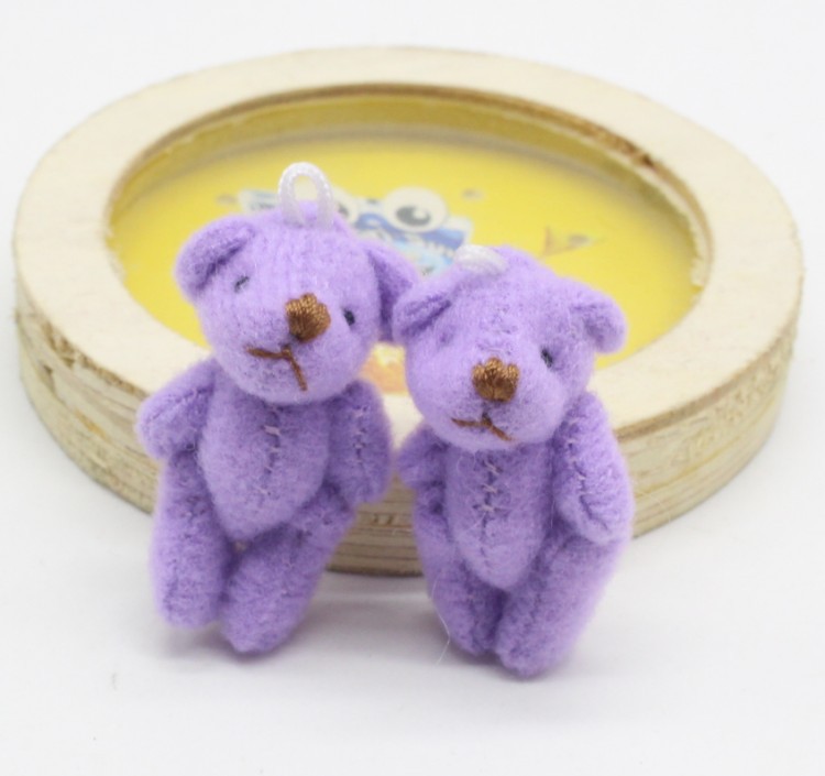 Plush Toy Jointed Bear Teddy Bear 3.5cm Jointed Bear Plush Charm Accessories Multiple Colors Available