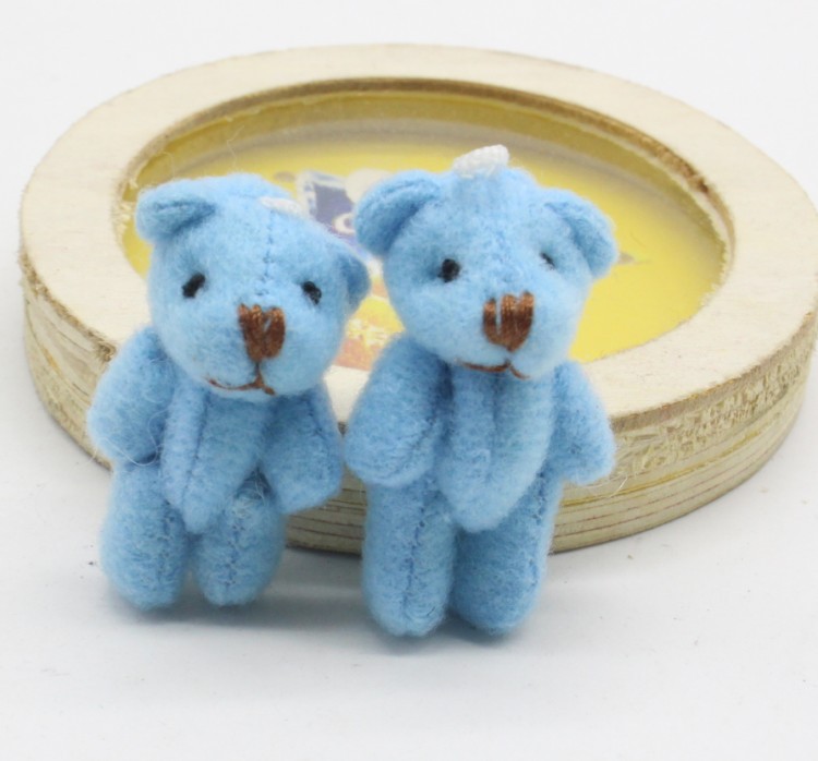 Plush Toy Jointed Bear Teddy Bear 3.5cm Jointed Bear Plush Charm Accessories Multiple Colors Available