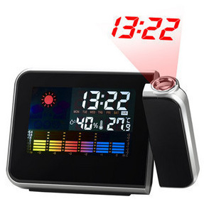 8190 Color Screen Digital Projection Clock Perpetual Calendar Weather Clock Electronic LED Projection Alarm Clock
