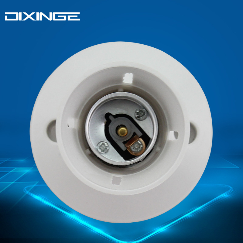 Applicable for high-power LED energy-saving lamps, bakelite shell E27 screw lamp holder, heat-resistant all-copper fittings straight lamp head