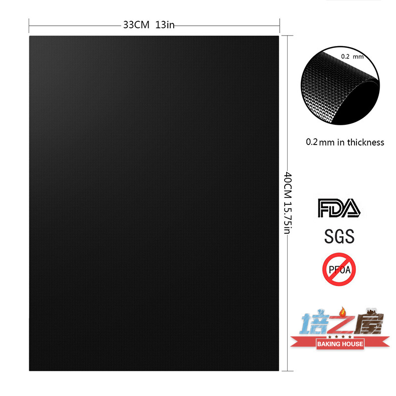 Fiberglass Non-Stick High Temperature BBQ Grill Mat Outdoor Grill Mat Teflon Grill Mat Set