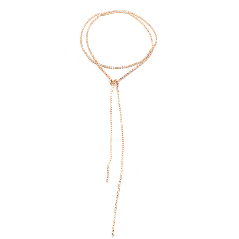 150CM choker necklace rhinestone bling party super shiny necklace