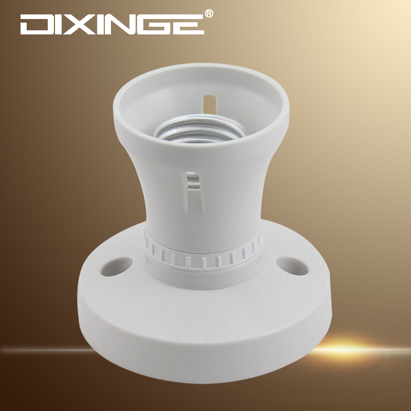 Applicable for high-power LED energy-saving lamps, bakelite shell E27 screw lamp holder, heat-resistant all-copper fittings straight lamp head