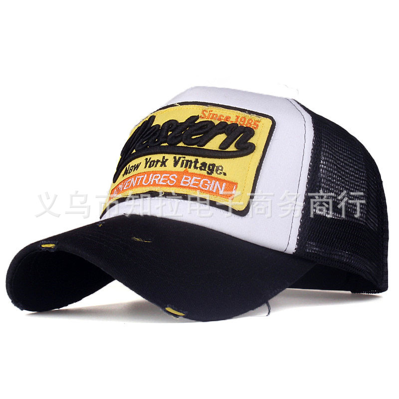 New patch mesh baseball cap for men and women