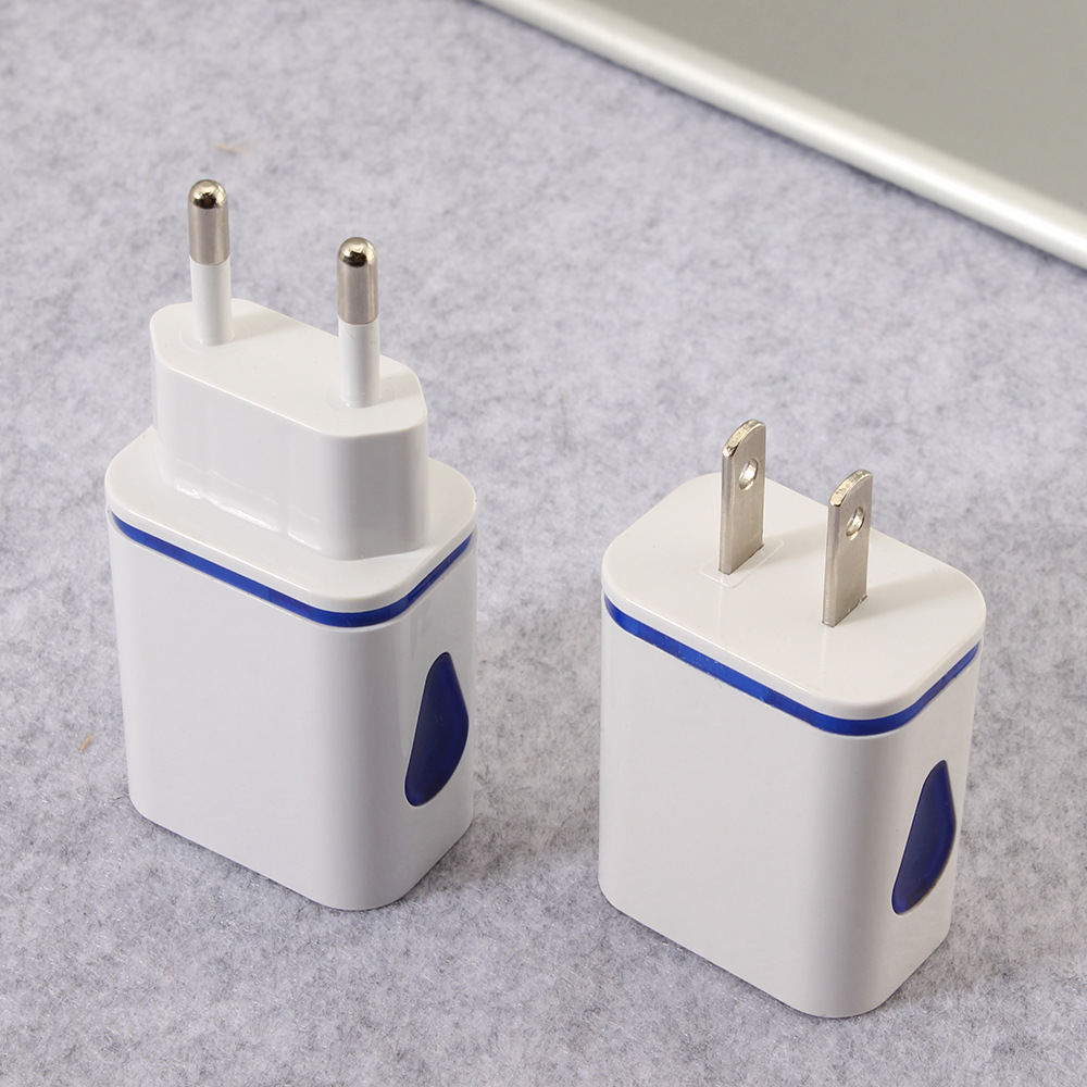 2USB Water Drop LED Light Charger Smartphone Dual Port Drop Travel Charger Raindrop Charging Head Fast Charging