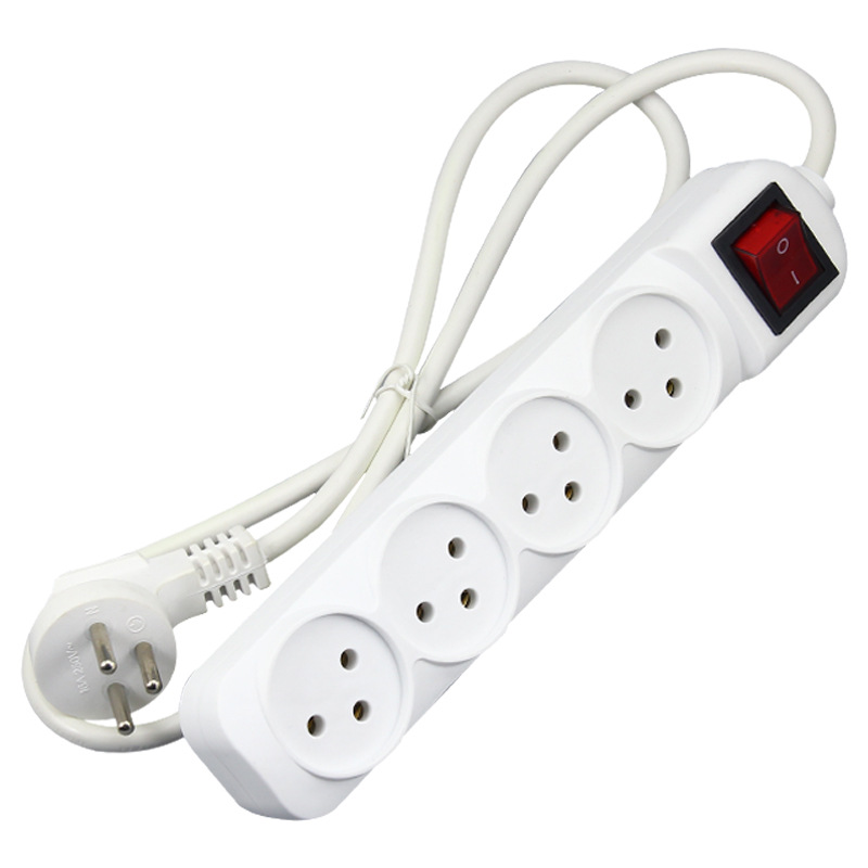 1-meter cable with master switch 4-socket Israeli standard 16A power strip, four-socket Israeli power strip