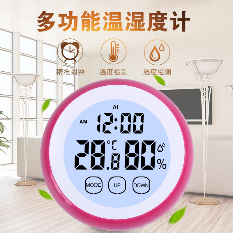 Indoor Thermometer Hygrometer, Greenhouse High Precision Mini, Home Baby Room Wall-Mounted Multifunctional Cute