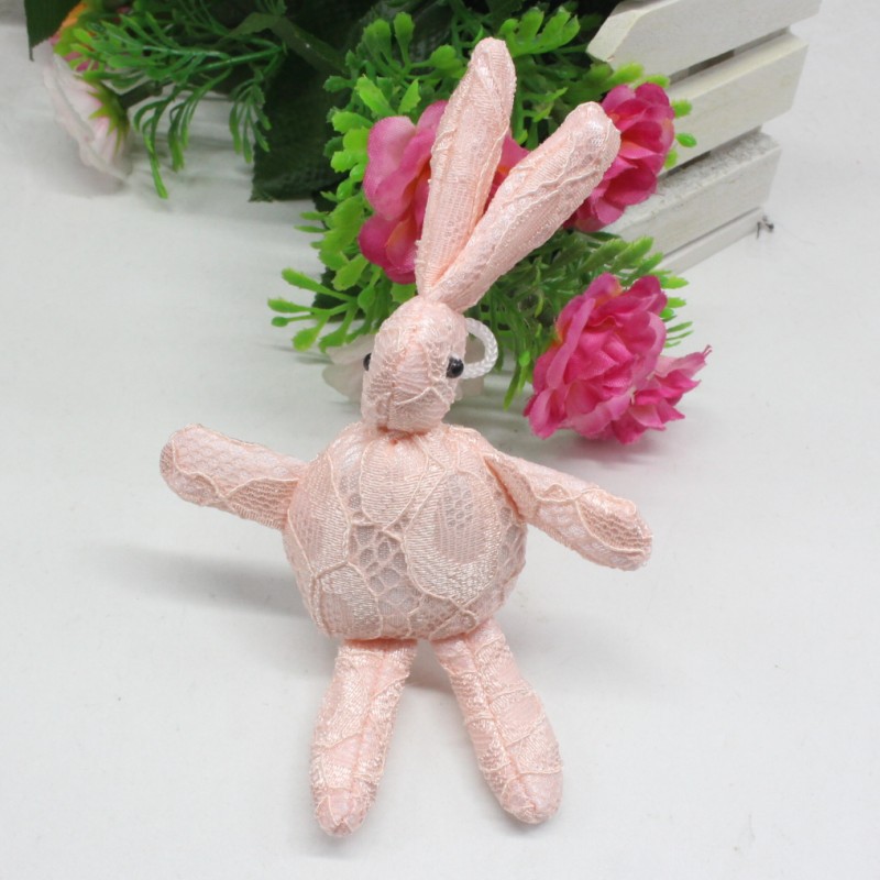 Lace Rabbit Long Ear Rock Rabbit Plush DIY Handmade Clothes Accessories Bag Accessories Doll Multiple Colors