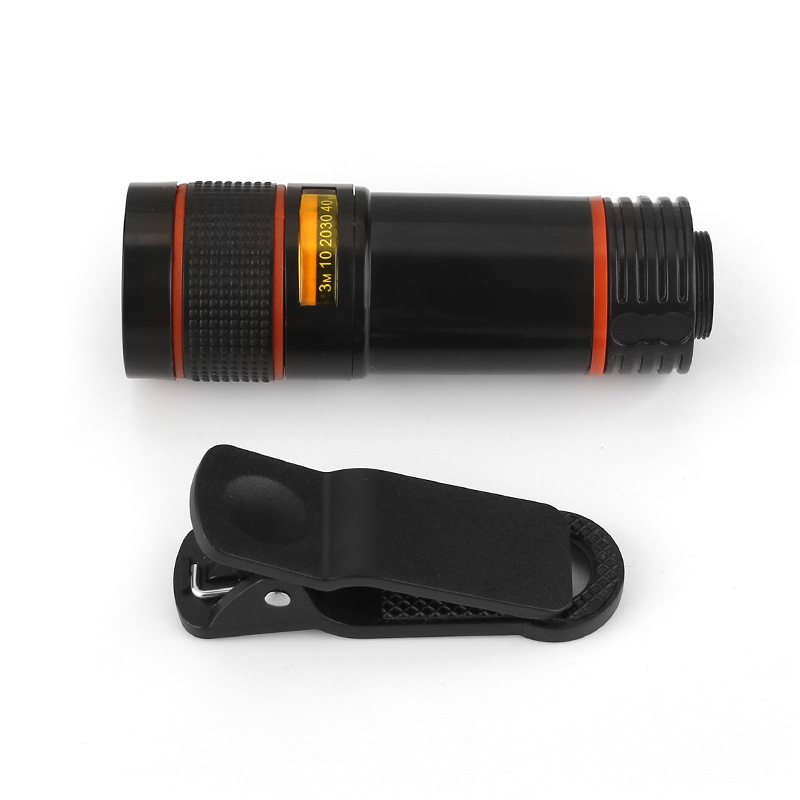 Universal 12x phone telephoto lens HD external photo lens 12X zoom focusing phone lens