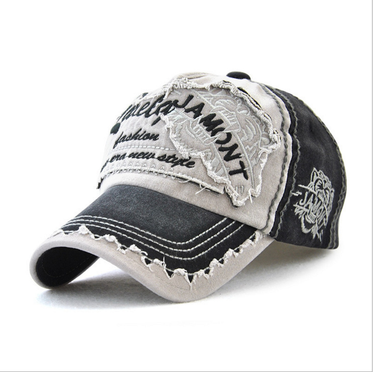 Tiger head sun hat for women, embroidered baseball cap for men, outdoor casual cap