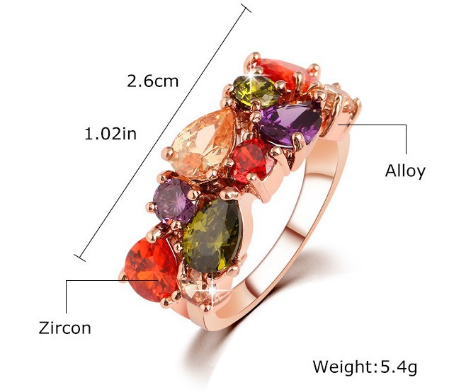 Colorful zirconia Mona Lisa series set, earrings, bracelet, necklace three-piece set, bridal wedding
