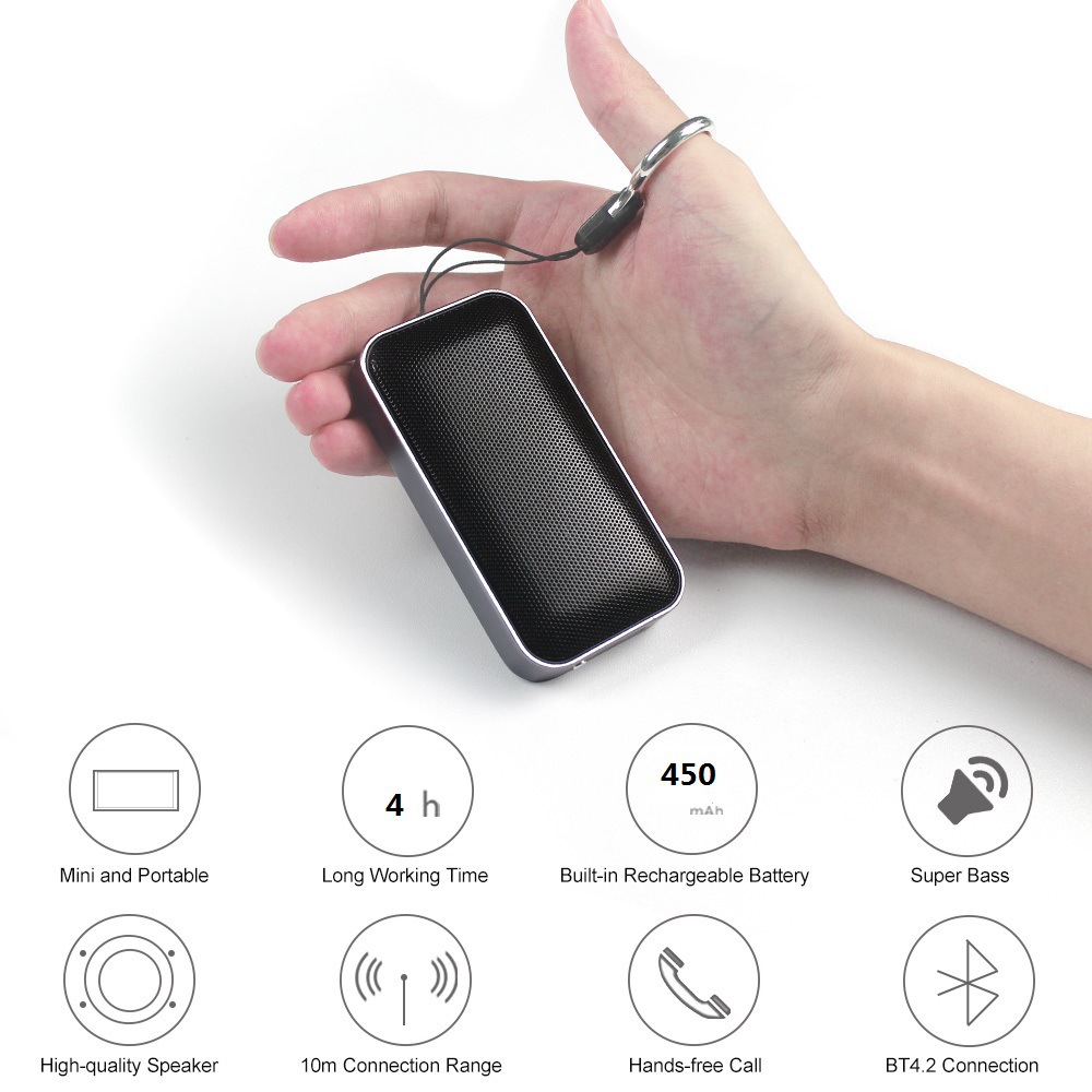 BT209 wireless outdoor portable Bluetooth speaker metal small steel cannon gift pocket speaker 5.3 high volume
