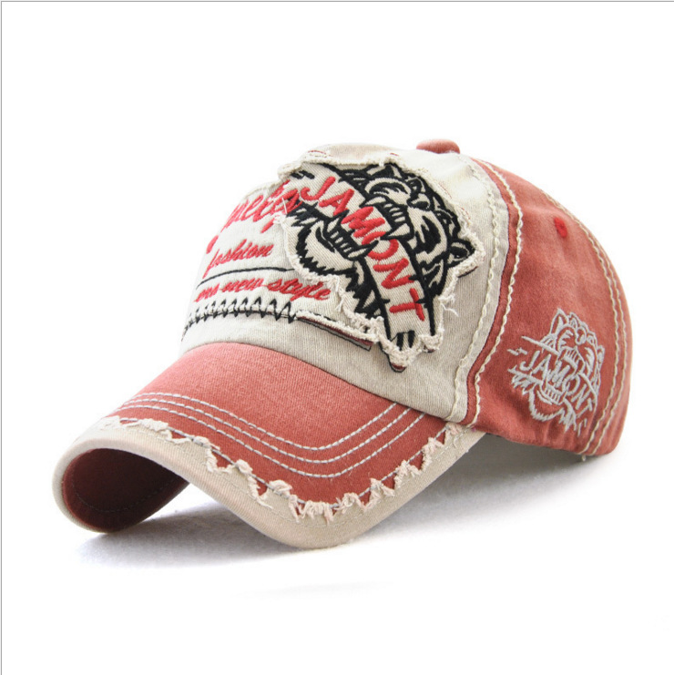 Tiger head sun hat for women, embroidered baseball cap for men, outdoor casual cap