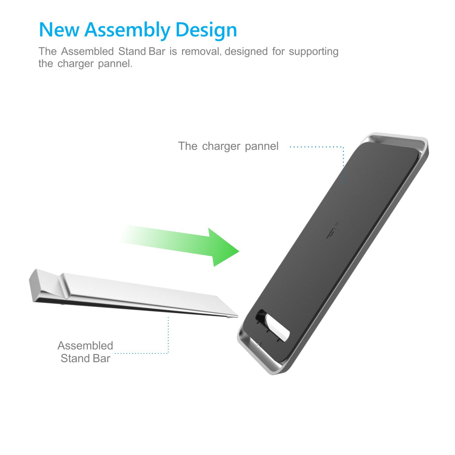 Factory Original Private Mold Vertical Wireless Charger Stand Horizontal 15W Fast Charging for All Qi Standard Phones