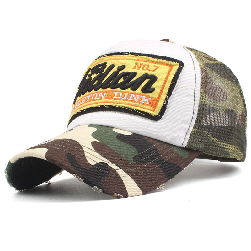 Patch mesh baseball cap, simple cap for men and women, couple hip-hop hat