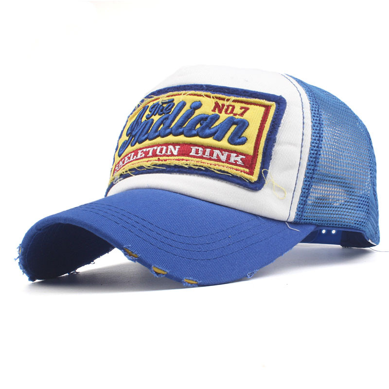Patch mesh baseball cap, simple cap for men and women, couple hip-hop hat