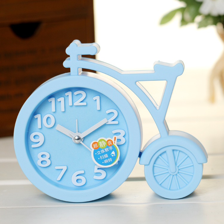 Multi-Shape Plastic Silent Alarm Clock Cartoon Children Student Bedroom Desktop Alarm Clock