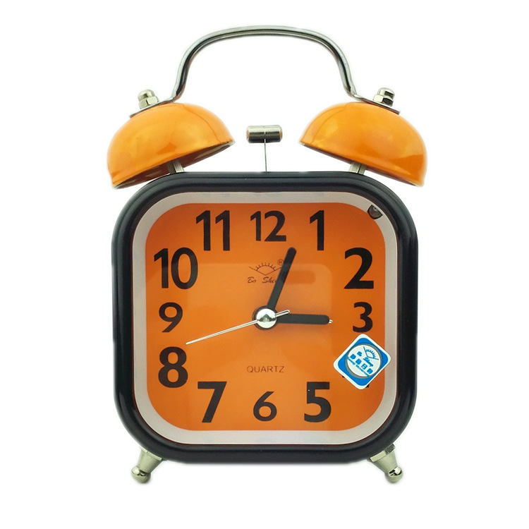 3-Inch Metal Bell Alarm Clock Silent with Night Light Children Student Gift Alarm Clock