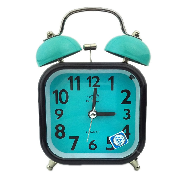 3-Inch Metal Bell Alarm Clock Silent with Night Light Children Student Gift Alarm Clock