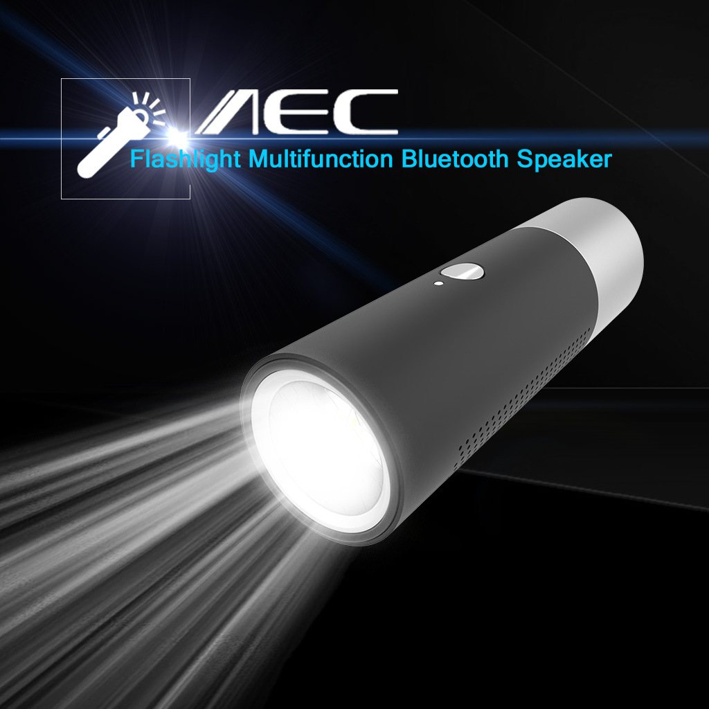 Bluetooth speaker small steel cannon flashlight card playback outdoor waterproof portable music call metal small speaker