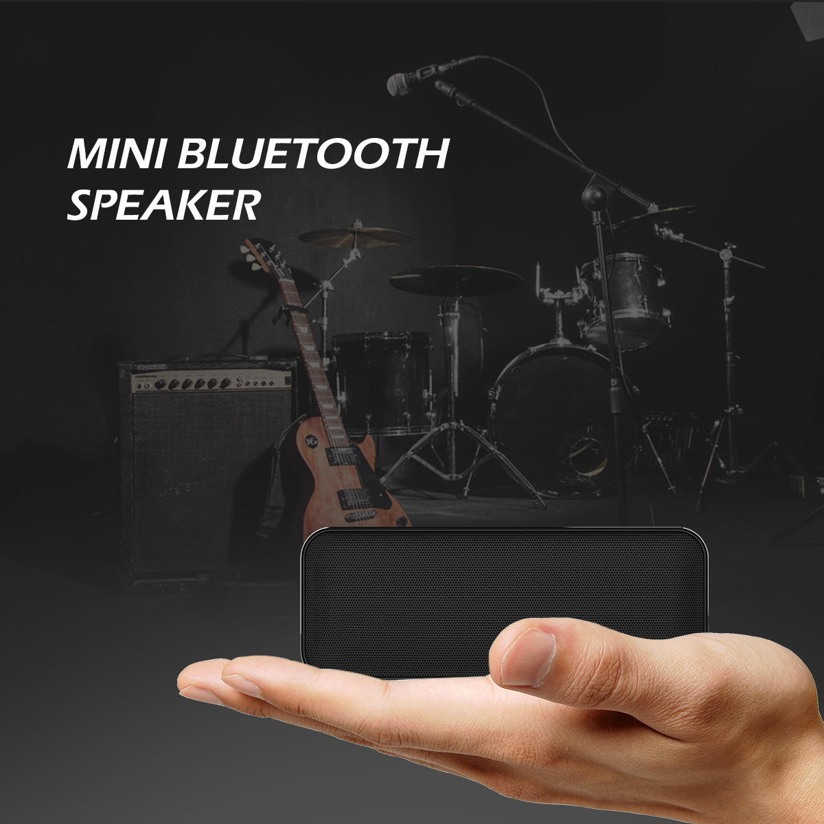 Bluetooth speaker wireless speaker square dual speaker mini pocket portable metal ultra-thin exquisite Bluetooth speaker